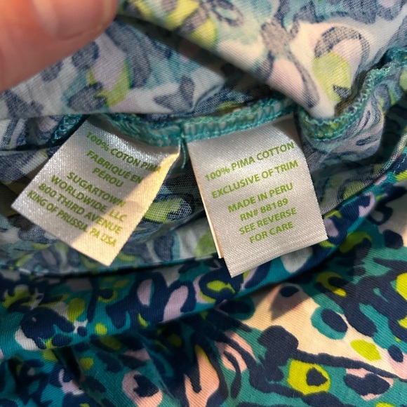 Lilly Pulitzer Windsor Sea Blue It’s A Stretch Strapless Cotton Mini Dress Med - Picture 7 of 10